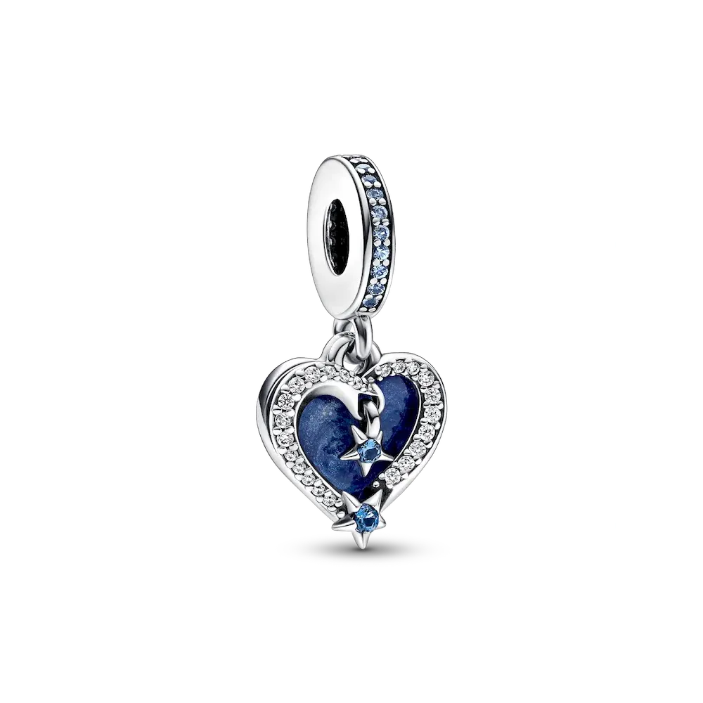 792356C01_RGB.webp Celestial Shooting Star Heart Double Dangle Charm - Image 1