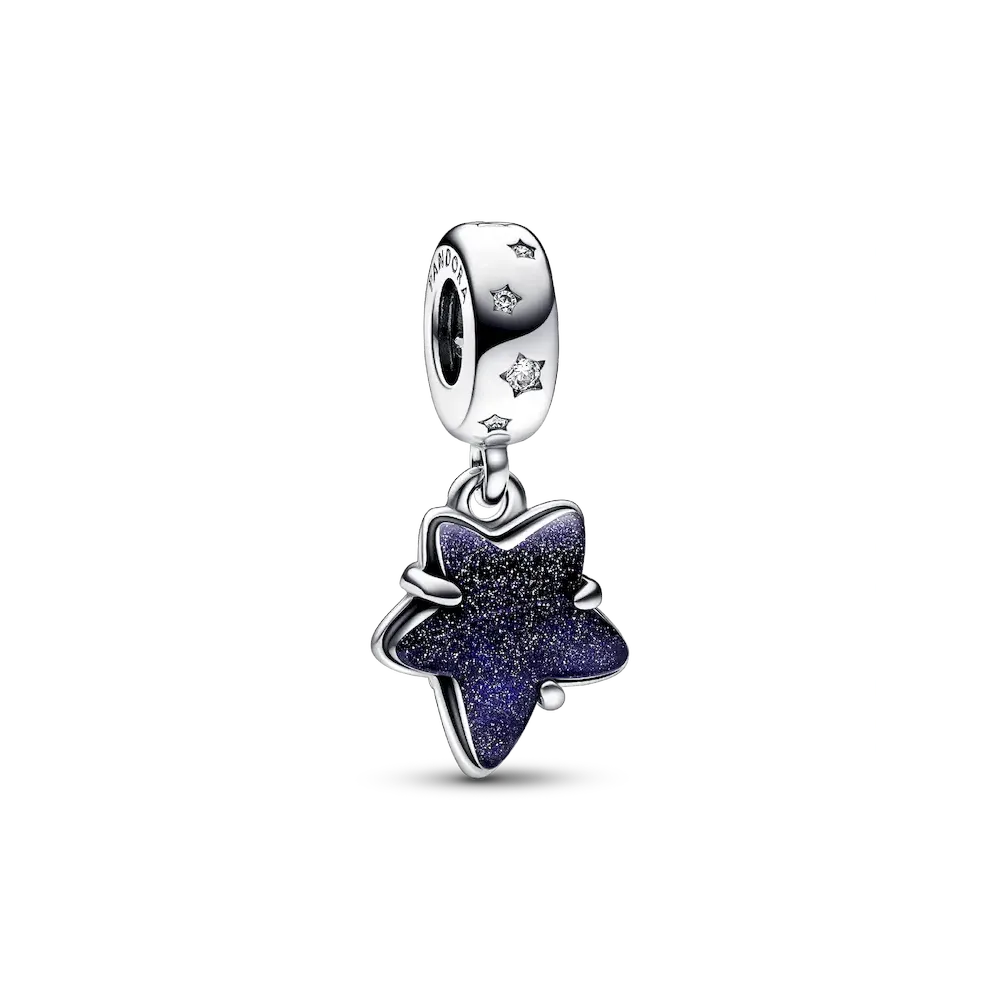 792368C01_RGB.webp Celestial Galaxy Star Murano Dangle Charm - Image 1