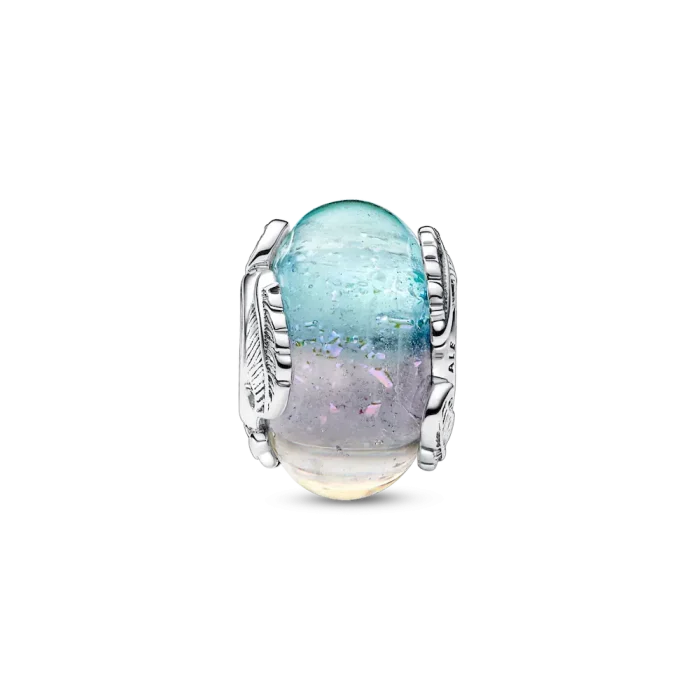 Multicolour Murano Glass & Curved Feather Charm - Image 4