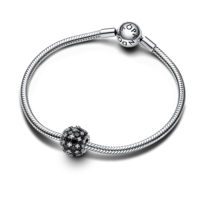 Sparkling Pavé Round Black Charm - Image 8