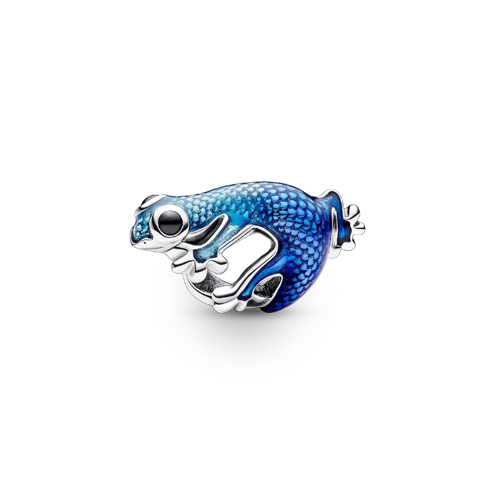 Metallic Blue Gecko Charm