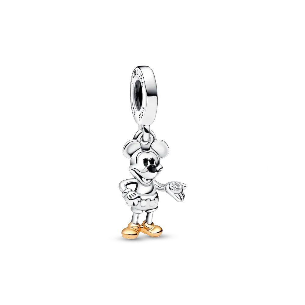 FINAL SALE - Disney 100th Anniversary Mickey Mouse Lab-grown Diamond Dangle Charm