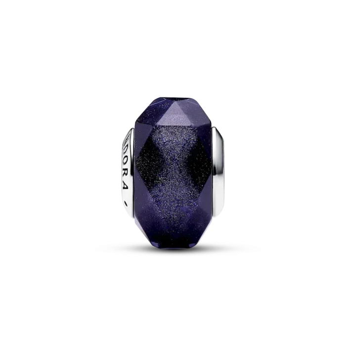 Faceted Blue Murano Glass Charm - Image 4