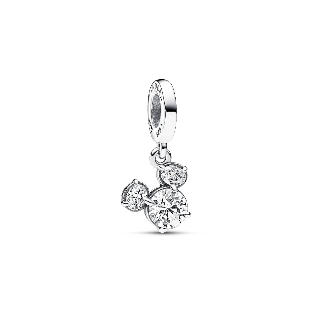 Disney Mickey Mouse Sparkling Head Silhouette Dangle Charm