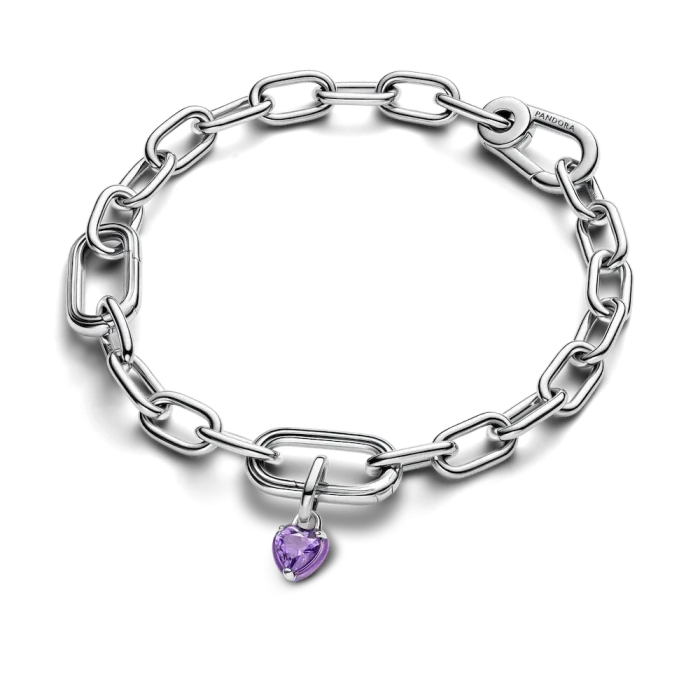 Pandora ME Purple Chakra Heart Mini Dangle Charm - Image 5