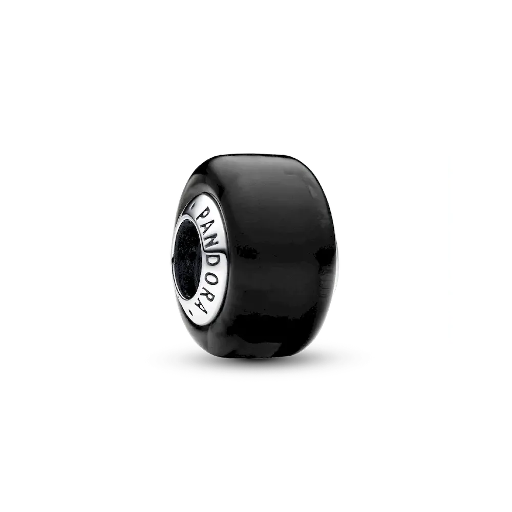 Black Mini Murano Glass Charm