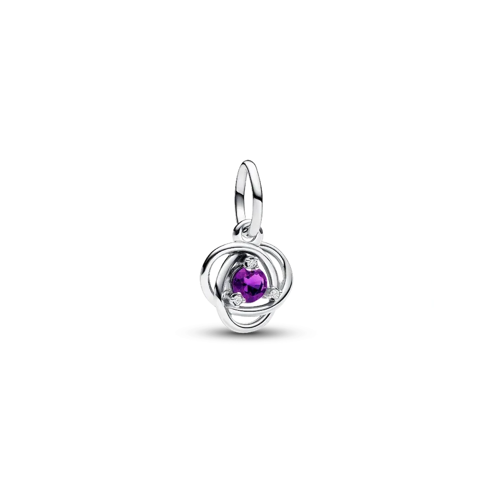 Purple Eternity Circle Dangle Charm
