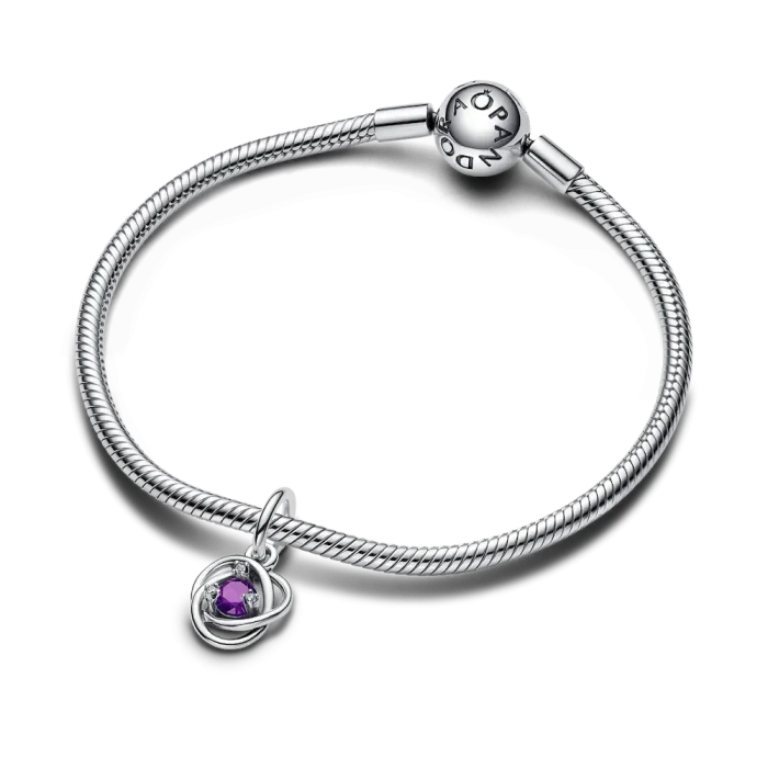 Purple Eternity Circle Dangle Charm - Image 5