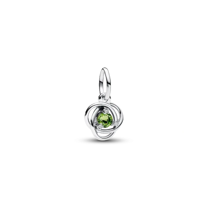 August Eternity Circle Dangle Charm Bracelet Set - Image 2