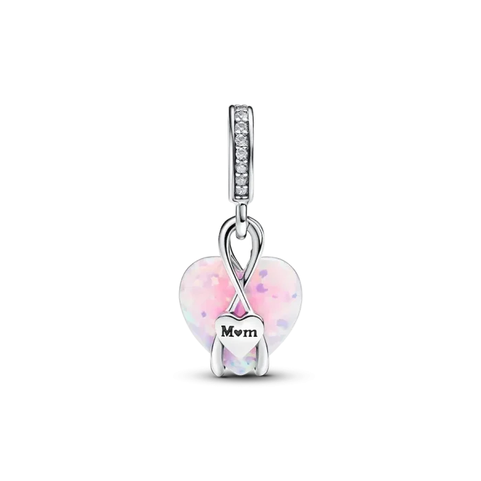 Mom Opalescent Heart Dangle Charm - Image 6