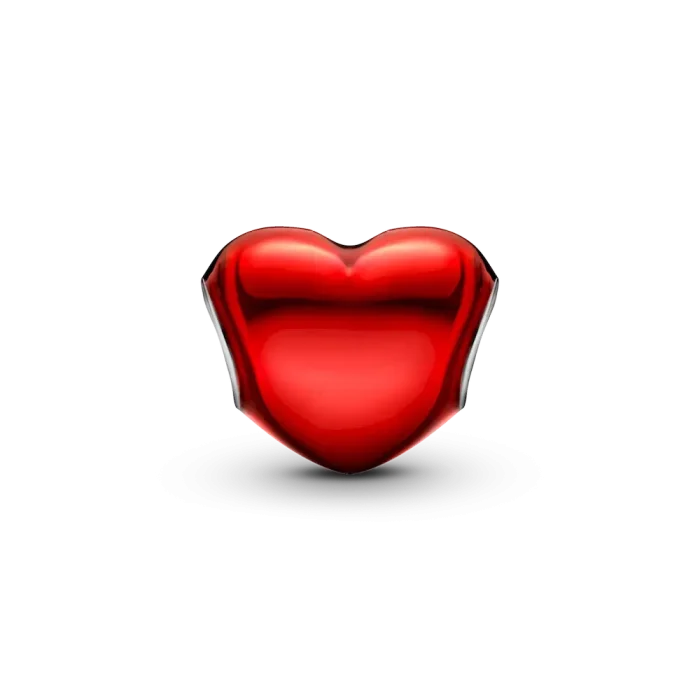 Metallic Red Heart Charm - Image 7