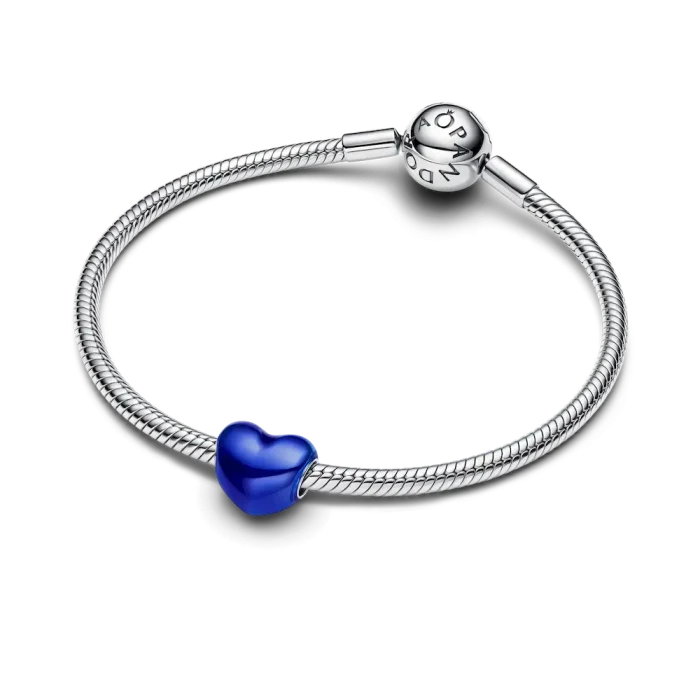 Metallic Blue Heart Charm - Image 6