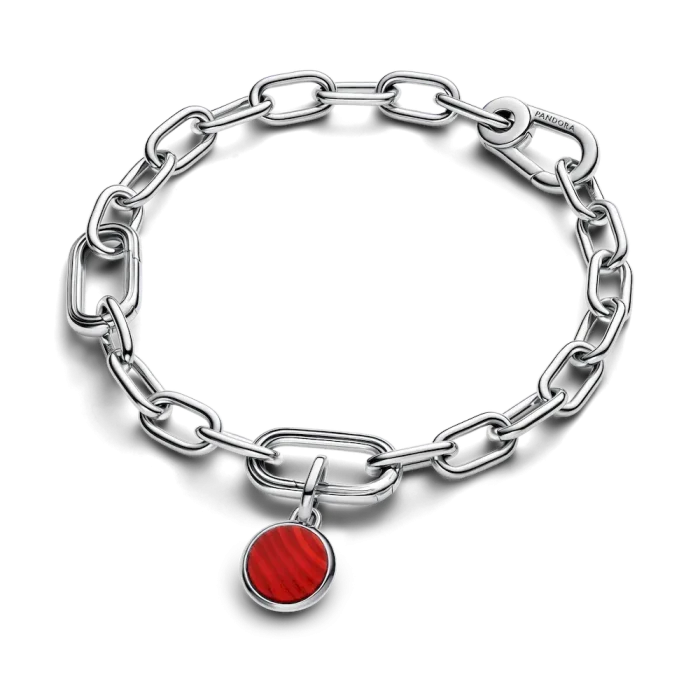 Red Murano Glass Engravable Mini Medallion Charm - Image 8