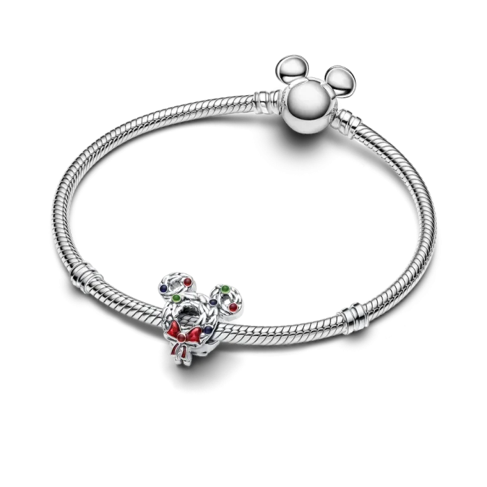 Disney Mickey Mouse Christmas Wreath Charm - Image 6