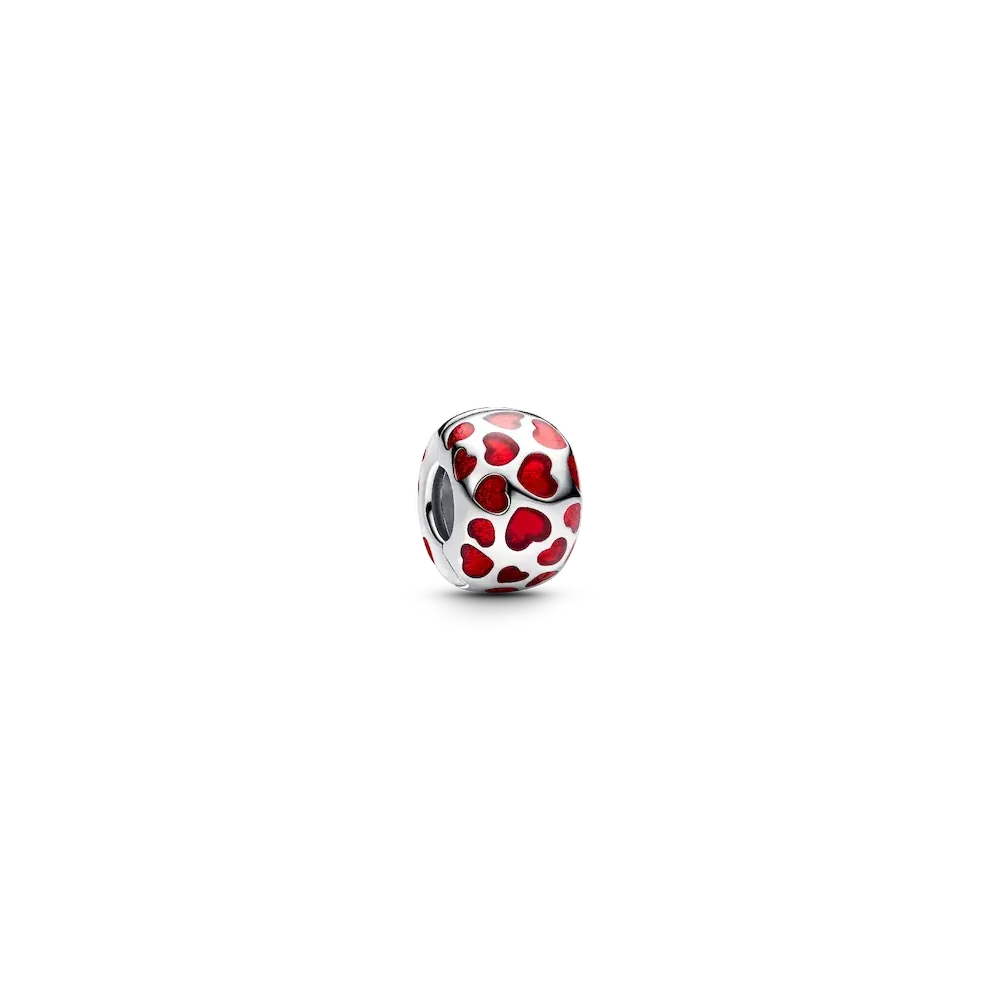 Hearts Round Clip Charm