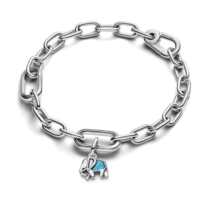 Turquoise Elephant and Heart Charm Bracelet - Image 18