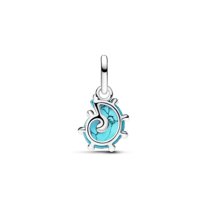 Blue Murano Glass Sea Snail Dangle Charm - Image 4