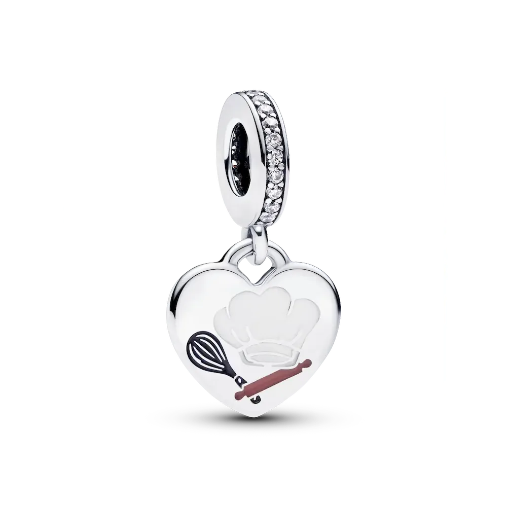 Engravable Baking Tools Heart Dangle Charm
