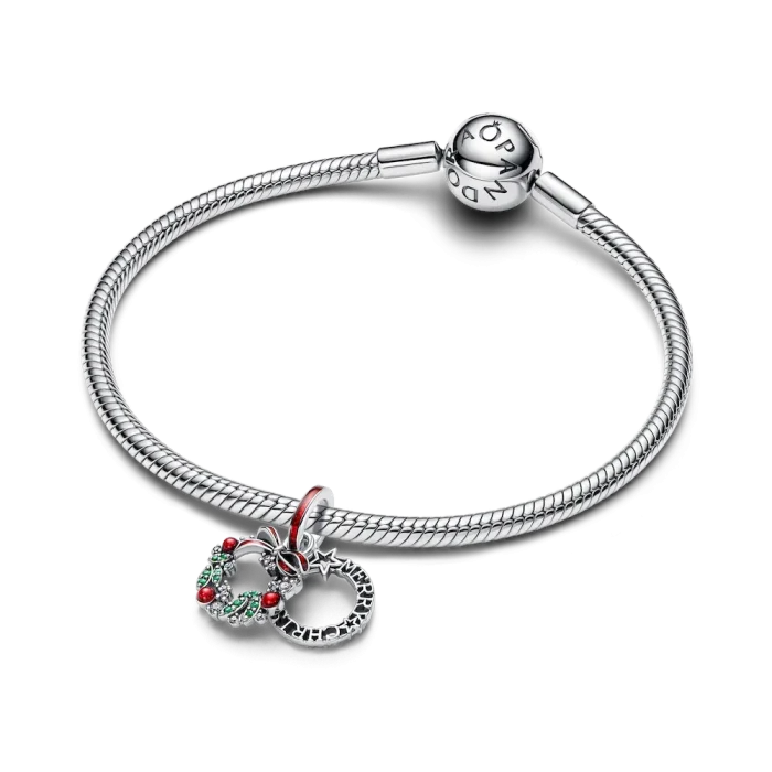 Holiday Wreath Double Dangle Charm - Image 5