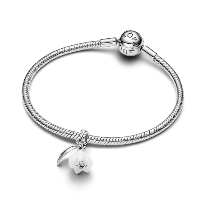 Snowdrop Flower Dangle Charm - Image 5