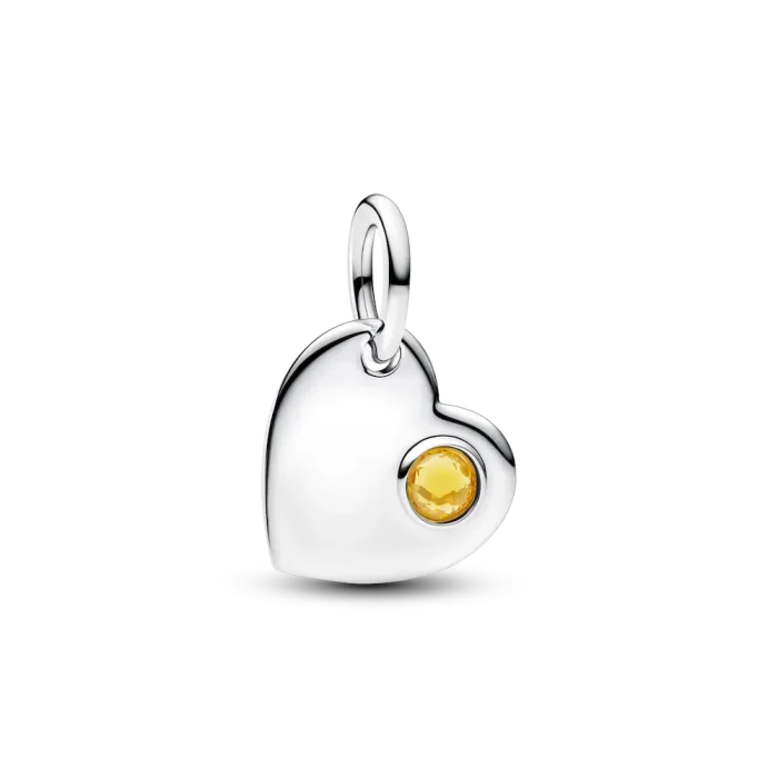 November Birthstone Heart Pendant Necklace - Image 2