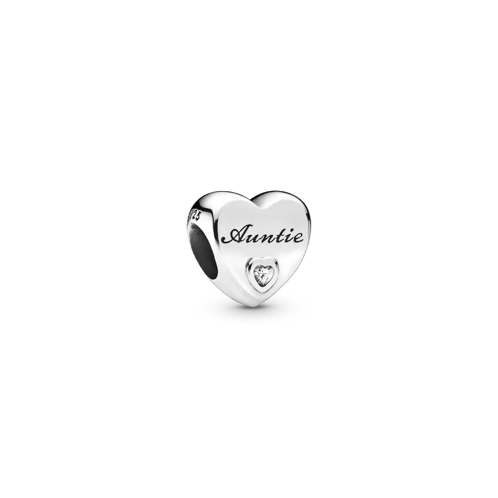 Auntie Love Heart Charm