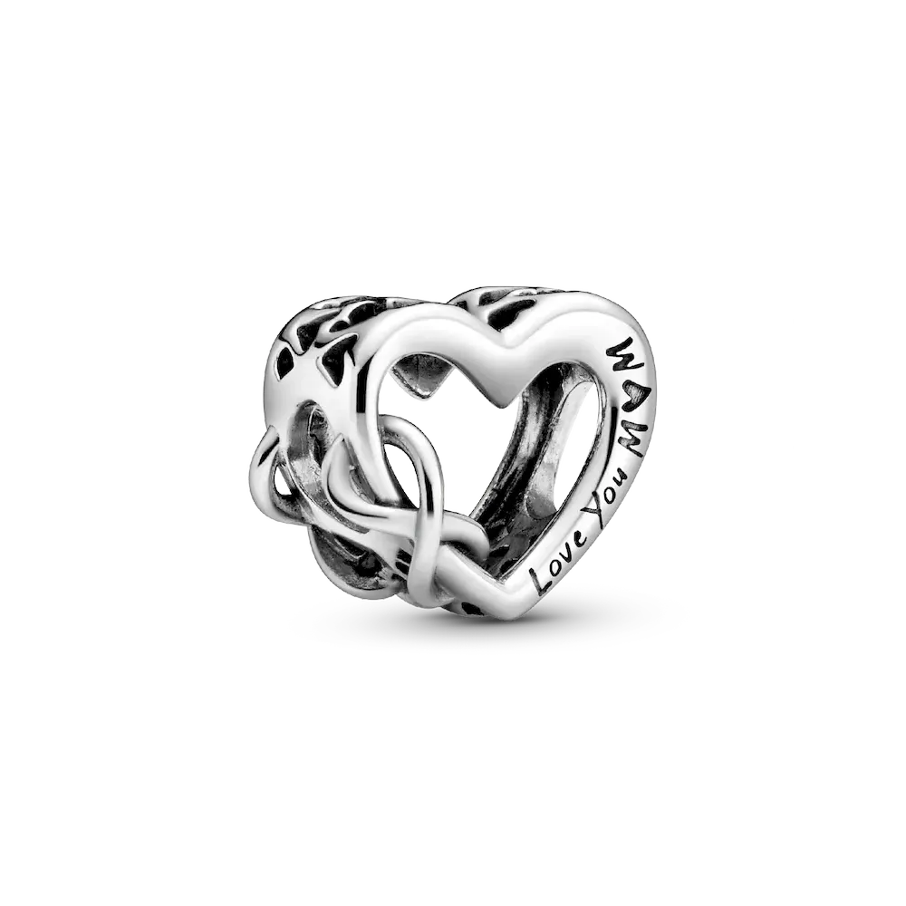 Love You Mom Infinity Heart Charm