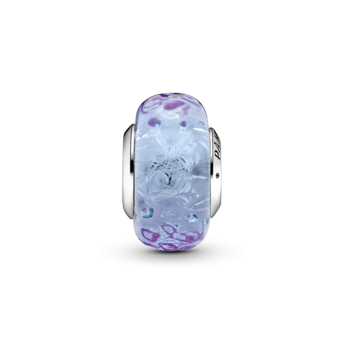 Wavy Lavender Murano Glass Charm - Image 5