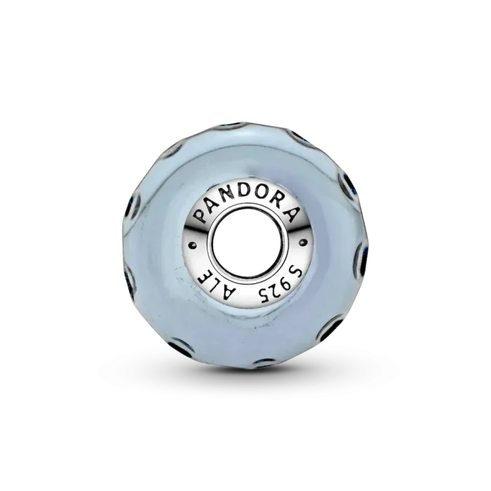 Wavy Dark Blue Murano Glass Ocean Charm - Image 6