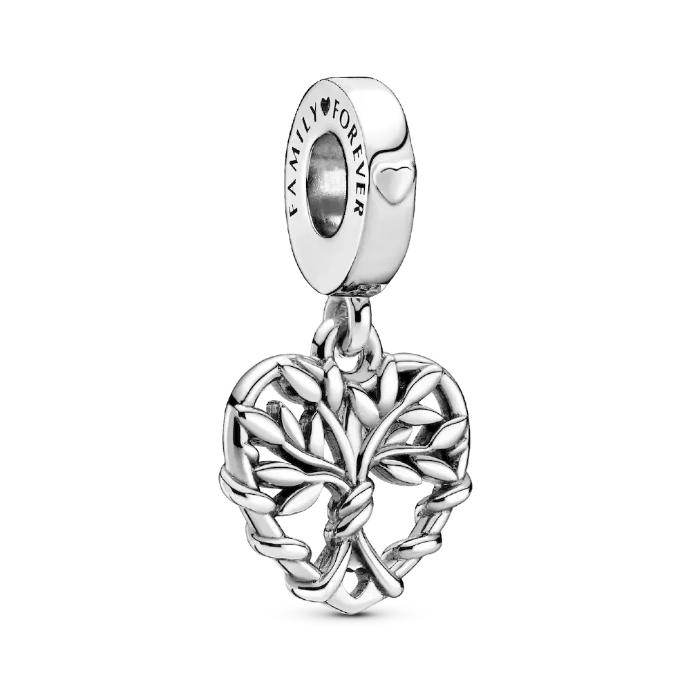 Heart Family Tree Dangle Charm