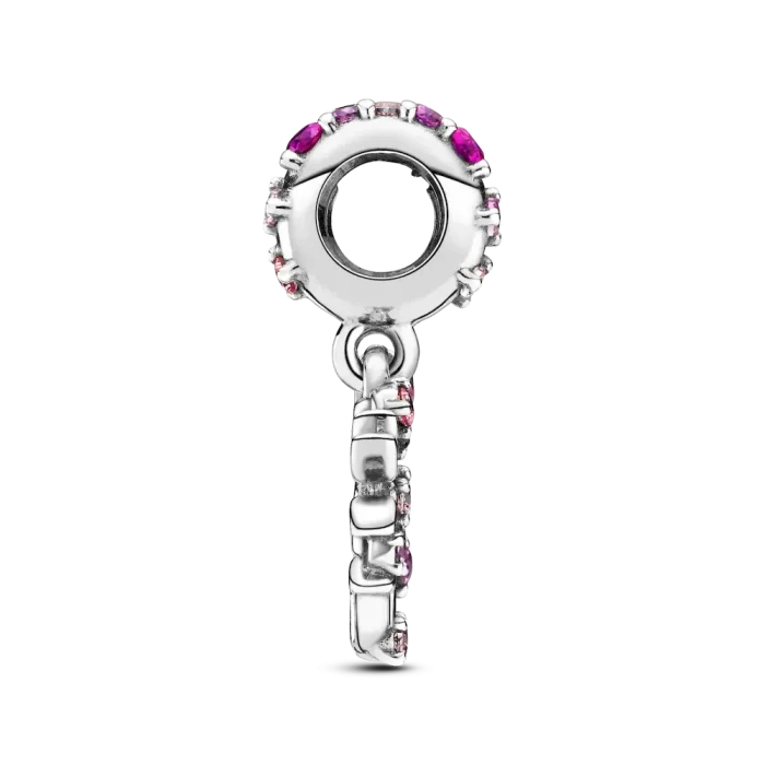 Pink Heart Family Tree Dangle Charm - Image 4