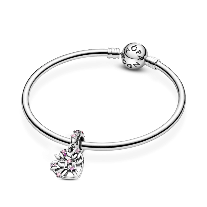 Pink Heart Family Tree Dangle Charm - Image 7