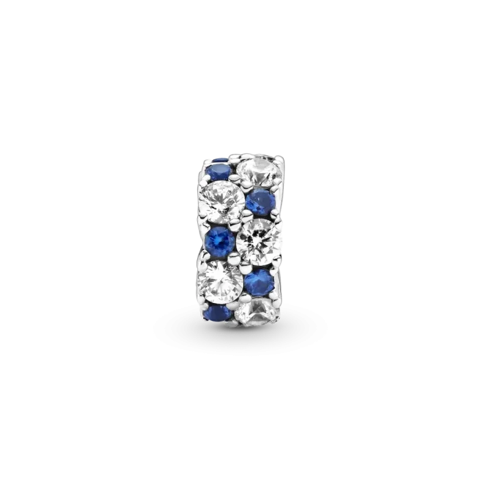 Clear & Blue Sparkling Clip Charm - Image 4
