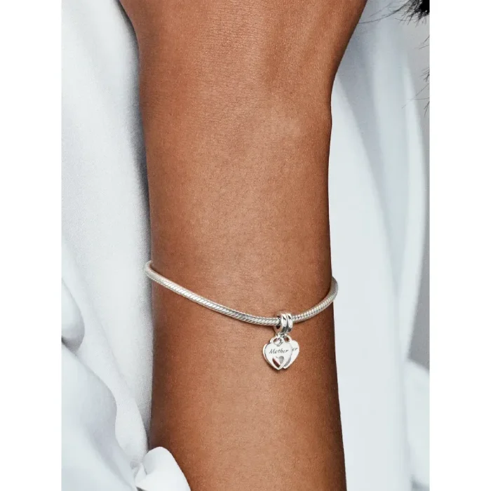 Double Heart Split Dangle Charm - Image 2