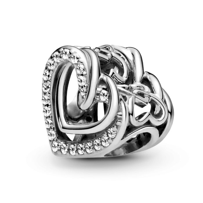 Sparkling Entwined Hearts Charm - Image 7