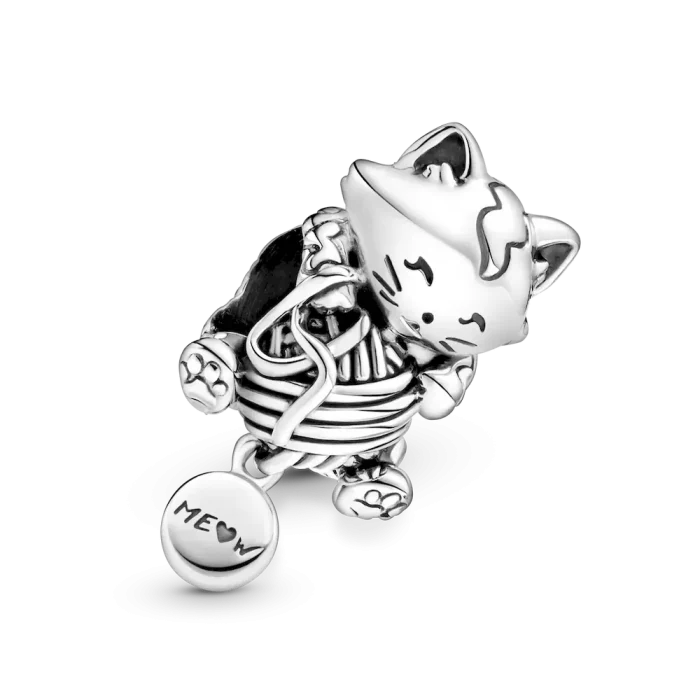Kitten & Yarn Ball Charm - Image 4