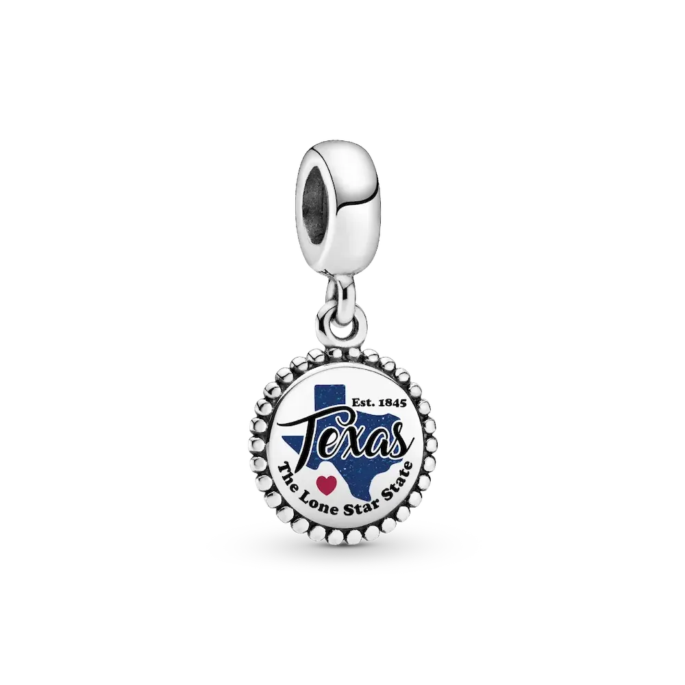 Texas State Map Dangle Charm