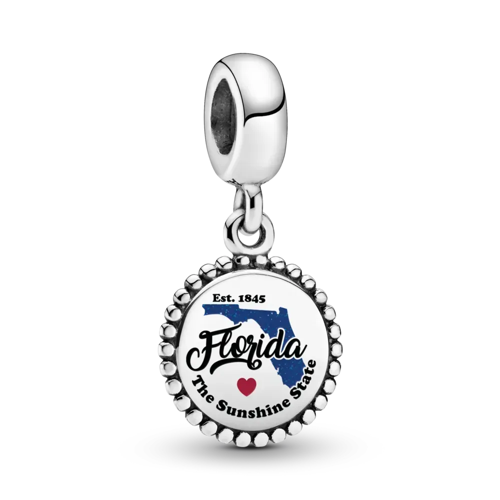 Florida Map Dangle Charm