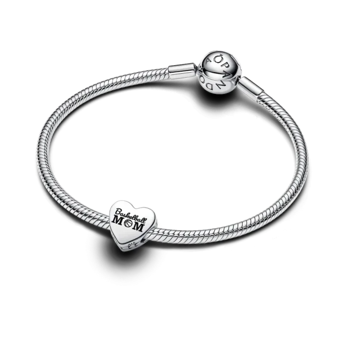 Basketball Mom Heart Charm - Image 2