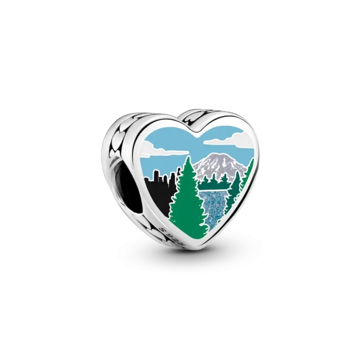 Washington State Scene Heart Charm - Image 2