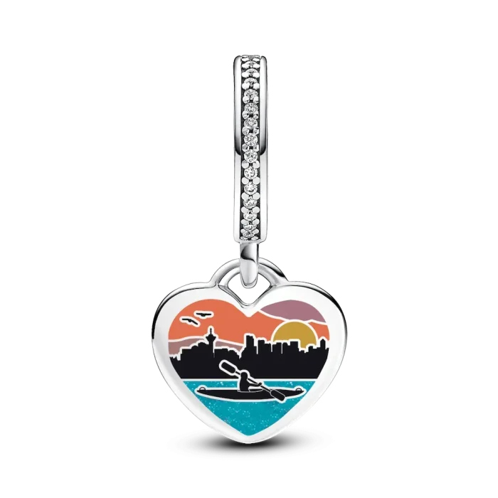 FINAL SALE - Vancouver Boat Heart Dangle Charm - Image 2