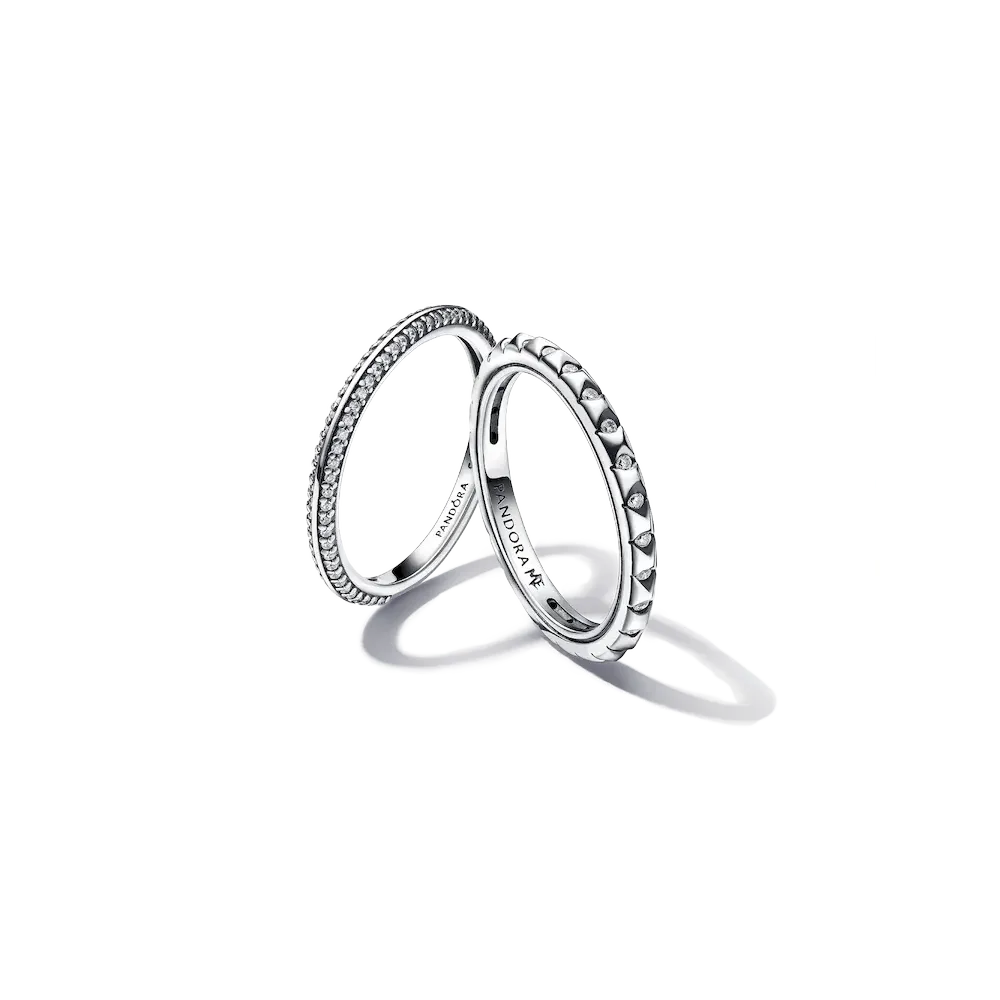 Pandora ME Pyramids & Pavé Ring Set
