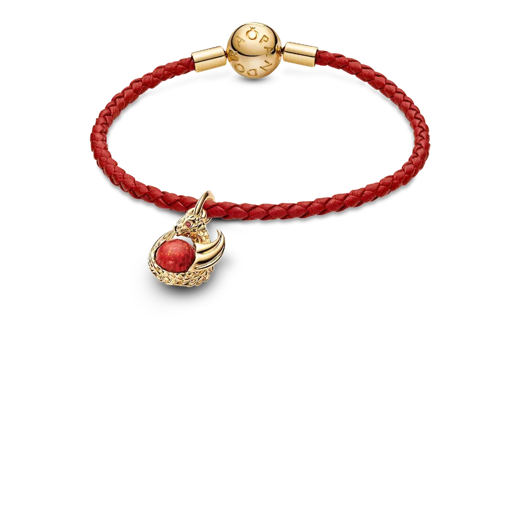 Game of Thrones Red Fire Dangle Charm Bracelet Set