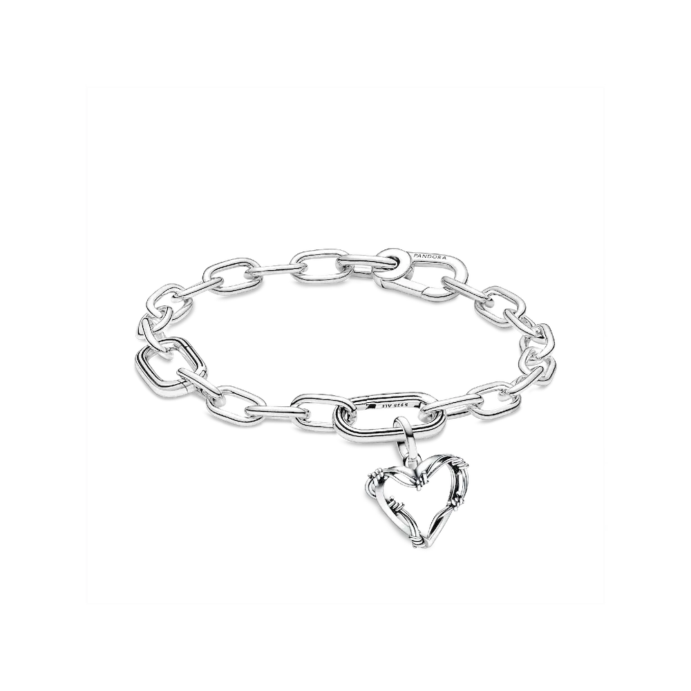 NAMPS0517.webp Barbed Wire Heart Bracelet Set - Image 1