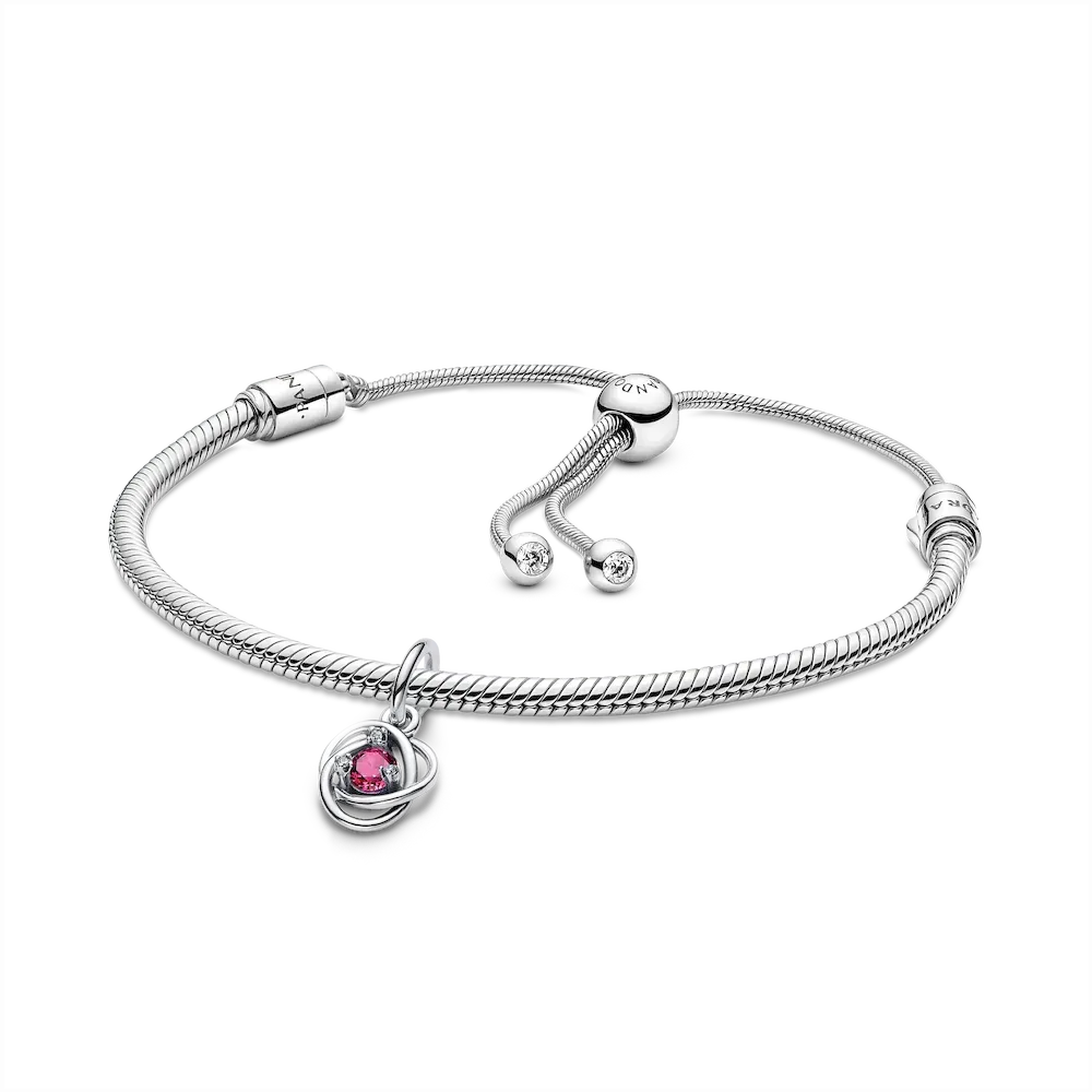 October Eternity Circle Dangle Charm Bracelet Set
