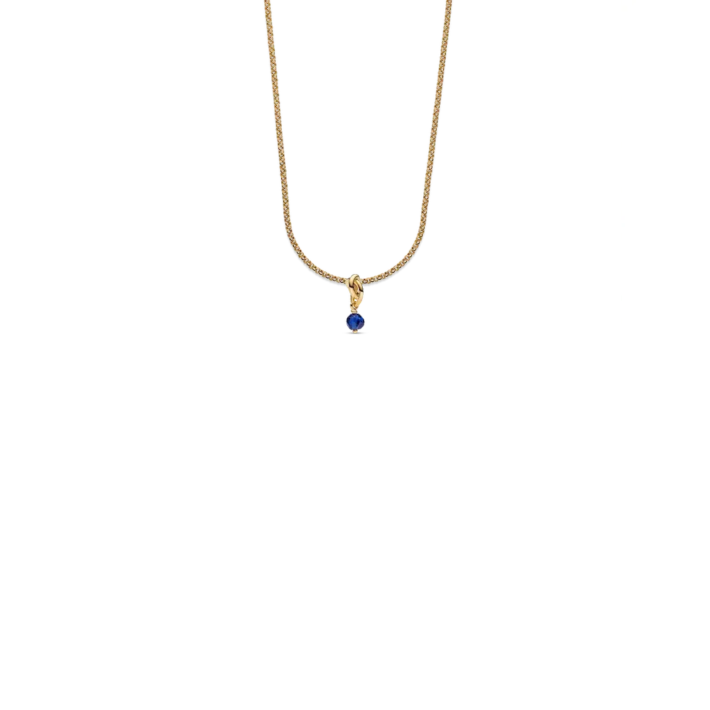 September Eternity Circle Dangle Charm Necklace Set