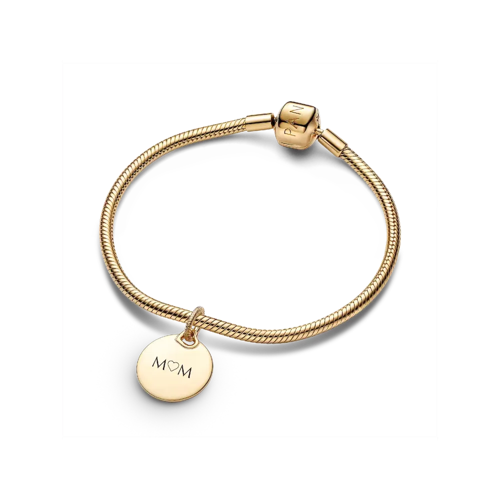 NAMPS0661_V2.webp Engravable Round Tag Dangle Charm Bracelet Set - Image 1