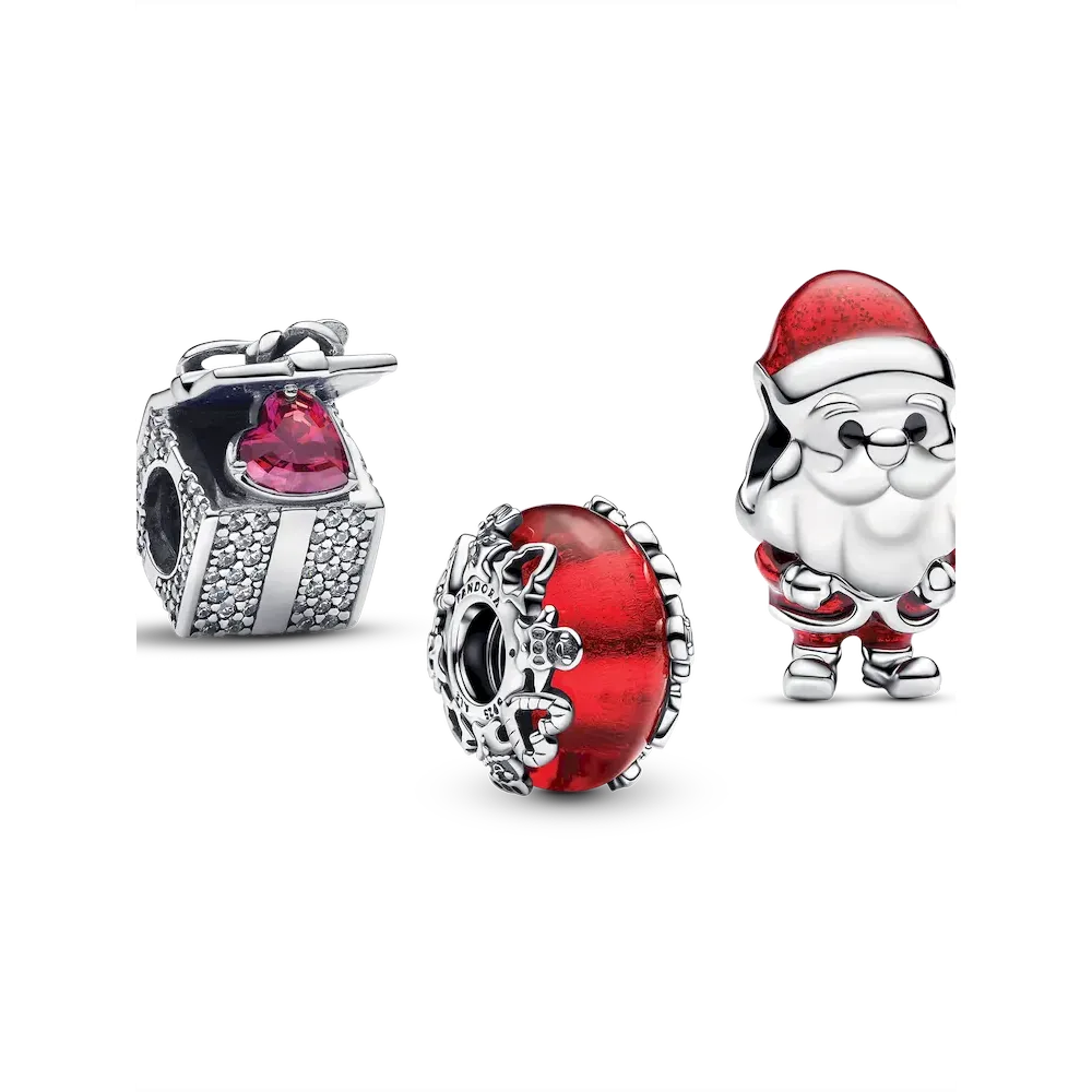 Santas Coming to Town Charm Trio