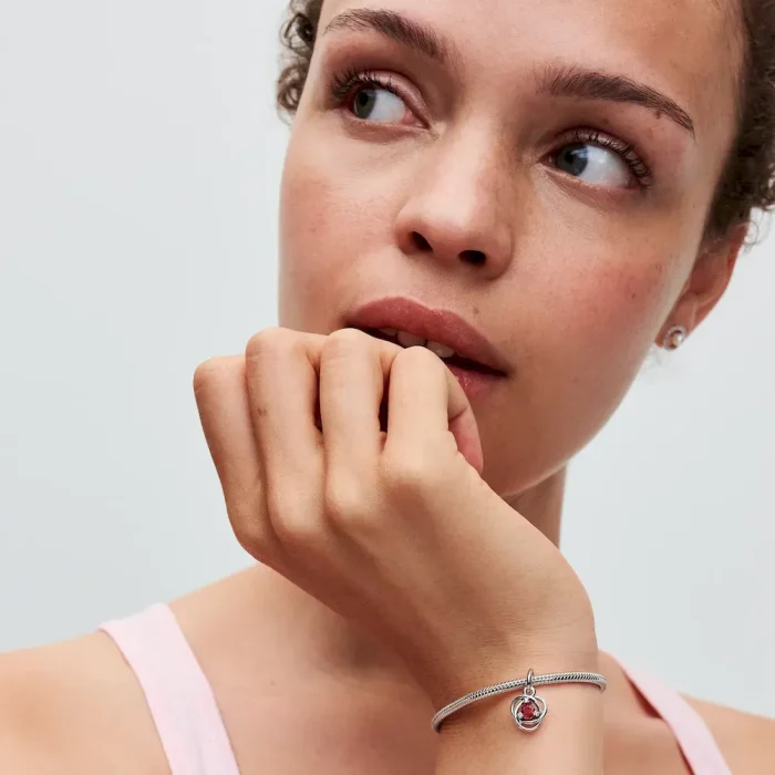 True Red Eternity Circle Dangle Charm - Image 3