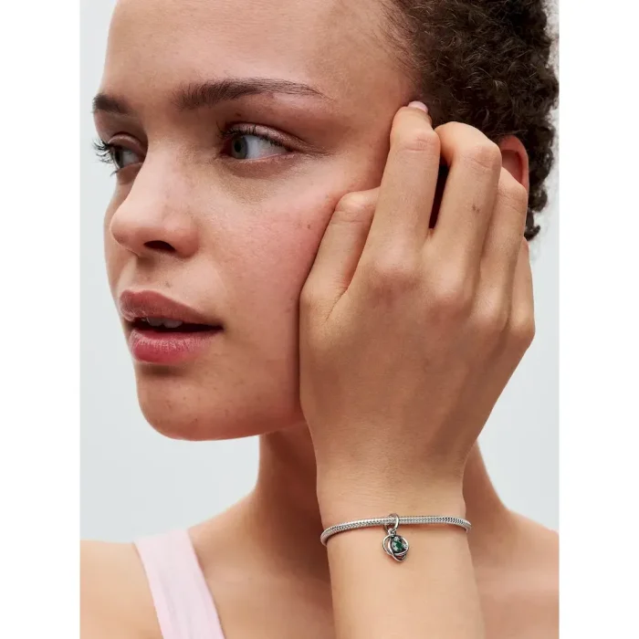 May Eternity Circle Dangle Charm Bracelet Set - Image 7